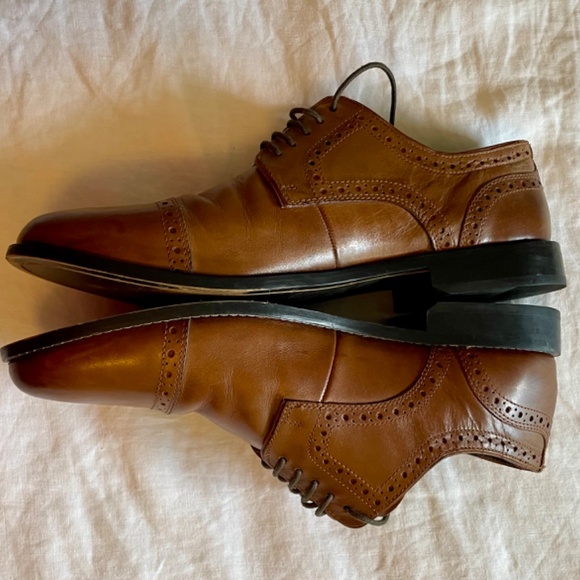 Nunn Bush Comfort Gel Men's Oxford Leather Shoes Norcross Cognac Size 11.5 W - Picture 4 of 6